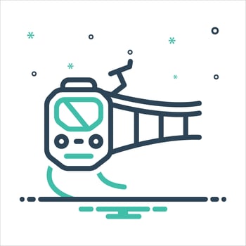 Mix icon locomotive vector