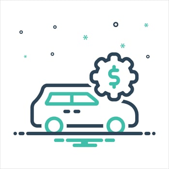 Mix icon servicing-costs vector