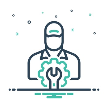 Mix technician icon vector