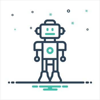 Mix icon robotics vector