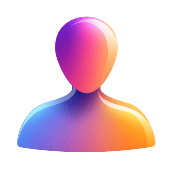 Colorful Gradient User Icon for Digital Identity on transparent background png