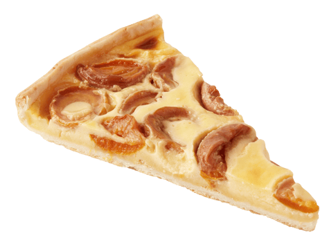 Triangle pizza slices cut out isolated transparent background png