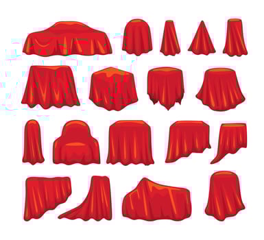 red table covers collection vector