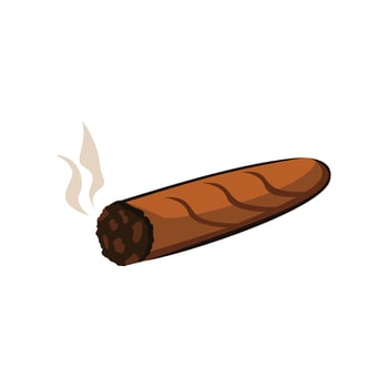 cigar cartoon design. handmade by tobacco. vector