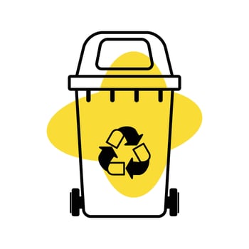 Waste Bin for Recycling Use Icon vector