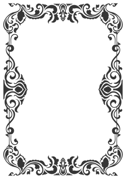 Lanna pattern, vintage frame, black lines, border, picture frame png