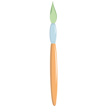 Brush for paints and cosmetics png