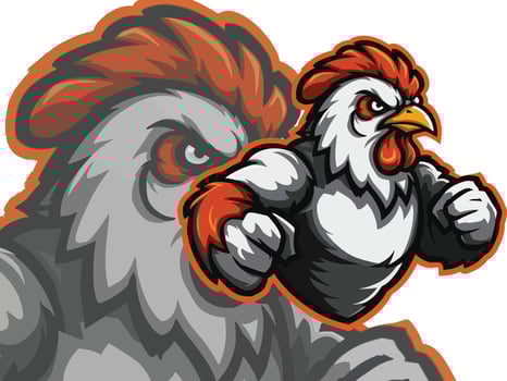 Rooster Mascot Logo Design vector