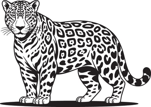 Leopard silhouette line art illustration stock photos royalty free image vector