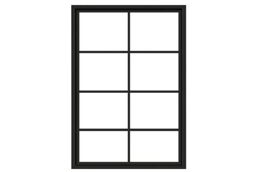 Minimalist Black Corner Window Modern Style png