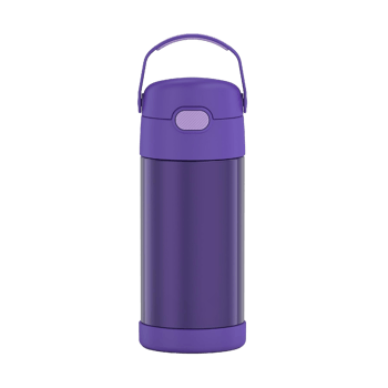 Purple water bottle with handle isolated on transparent background png