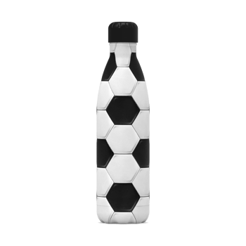 Soccer ball patterned thermos water bottle isolated on transparent background png