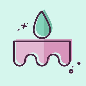 Icon Skin Treatment. related to Spf and Sun symbol. MBE style. design editable vector