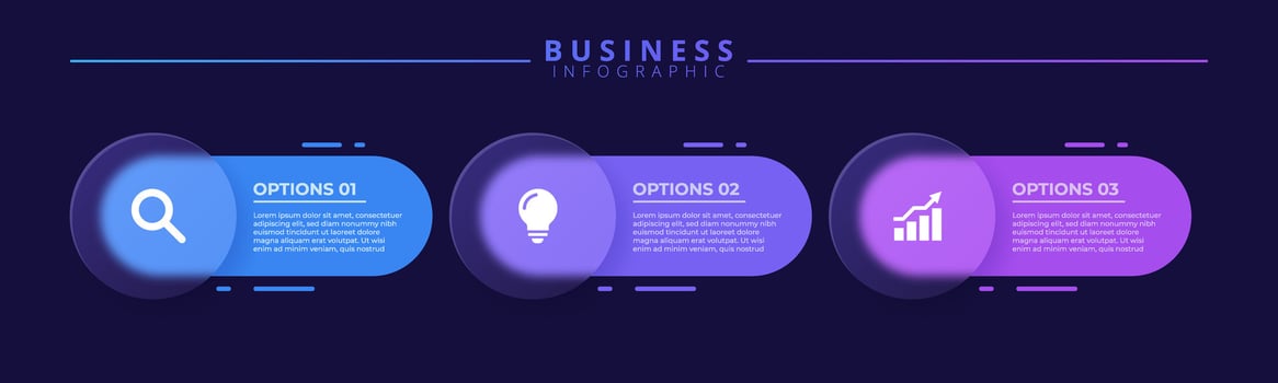 Business options infographic for strategies vector