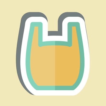 Sticker Plastic Bag. related to Plastic Product symbol. design editable vector