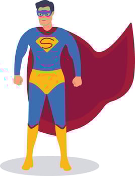 Illustration of Male with Superhero Costume. vector
