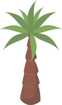 Illustration of Beautiful Tropical Palm Tree. vector