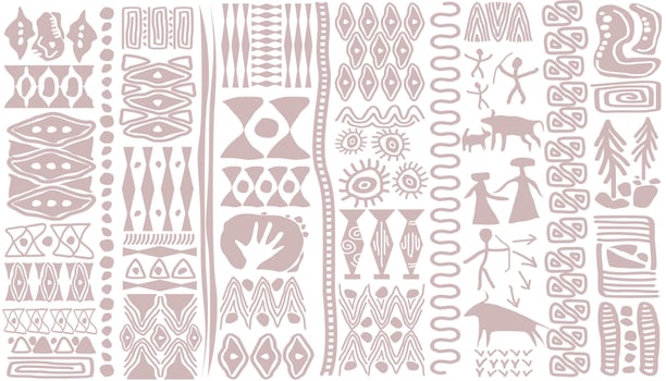 cave art in tribal style vector