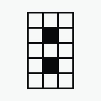 number 8 pixel grid icon illustration. vector