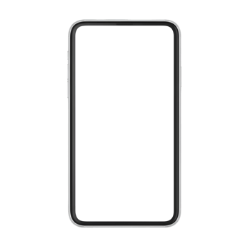 Sleek white smartphone with large display screen and modern frame png