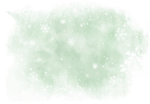 Snowflake Watercolor Scene Background vector