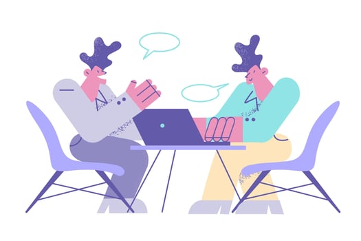 Teamwork, business project, discussion concept vector