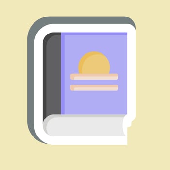 Sticker Law Book. related to Taxes symbol. design editable vector