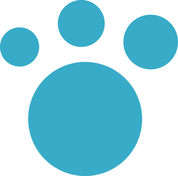 Blue pet paw foot png