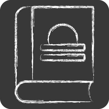 Icon Law Book. related to Taxes symbol. chalk Style. design editable vector
