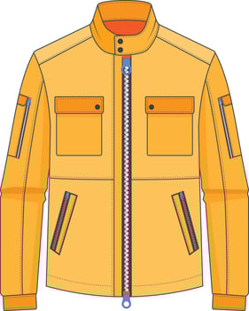 Yellow Bomber Jacket vector