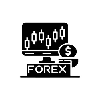 Forex Trading Chart Analysis with Currency Symbol for Profitable Investment Strategies vector