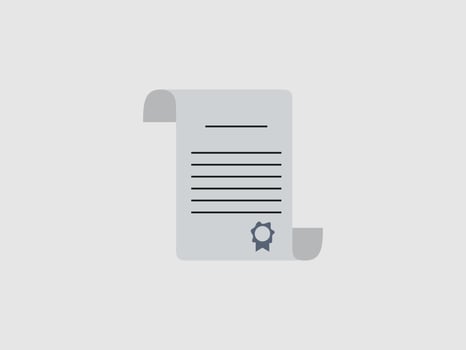 certificate with a decorative seal or ribbon badge on it vector
