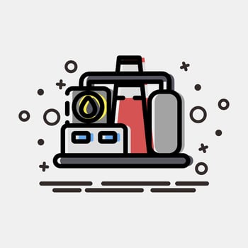 Icon refinery. Oil Industry elements. Icon in MBE style. vector