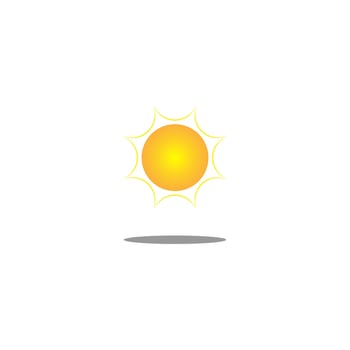 Sun icon isolated on background for graphic and web design. Creative illustration concept symbol for web or mobile app minimalist vector