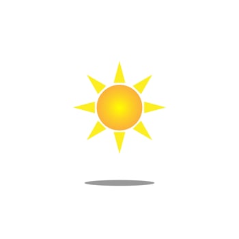 Sun icon isolated on background for graphic and web design. Creative illustration concept symbol for web or mobile app simple vector