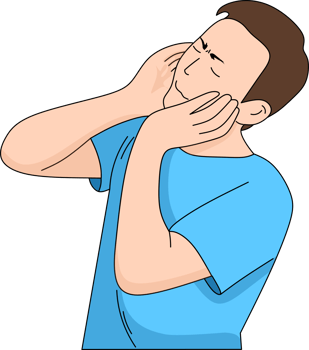 Man with toothache illustration png