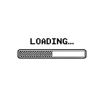 Digital era graphic showcasing a loading process with a minimalist futuristic style loading png