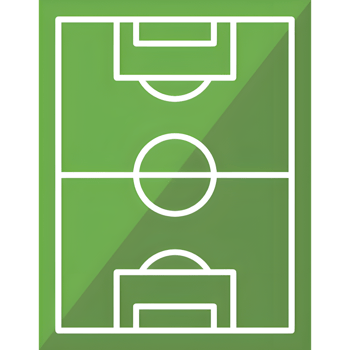 A soccer field with a white line on it png