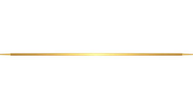 Sleek golden line art with subtle gradient and isolated design elements against a solid png