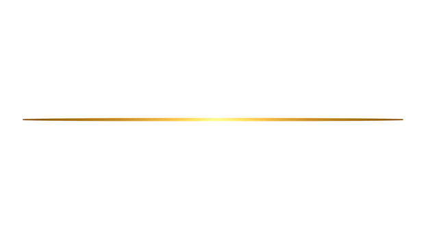 Elegant golden line with subtle gradient on isolated transparent space radiating light for design png