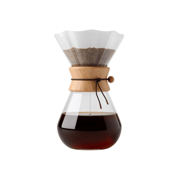 Elegant slow brew coffee preparation isolated against a seamlessly transparent backdrop offering png