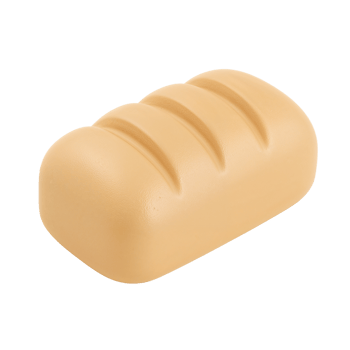 Artistic representation of a stylized bread loaf on a neutral setting visual presentation png