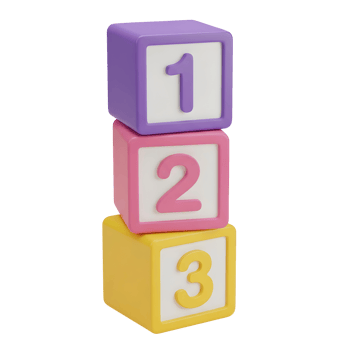 Stacked number blocks png