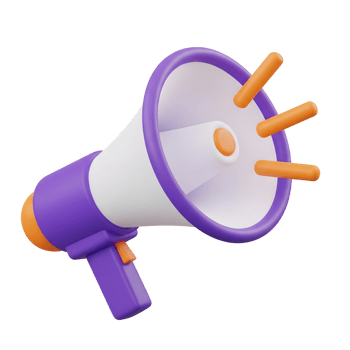 A purple megaphone png