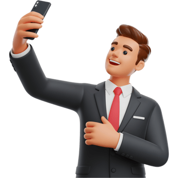 Businessman Taking Professional Selfie png