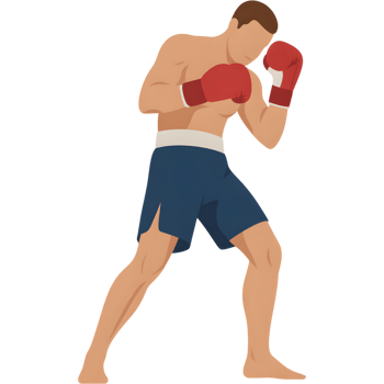 Boxer In Fighting Stance Training png