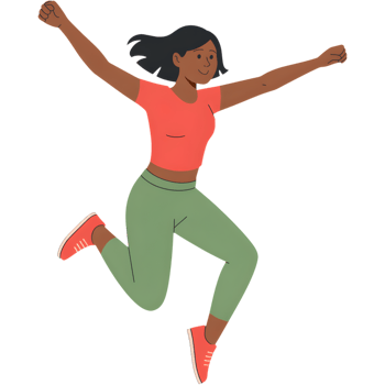 Energetic Woman Jumping In Air png