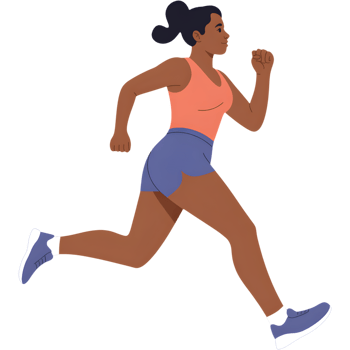 Woman Running Outdoors For Fitness png