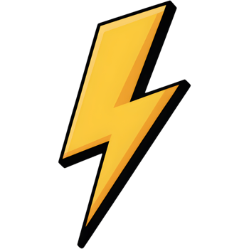 Yellow Lightning Bolt Illustration png