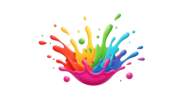 Vibrant paint splash png